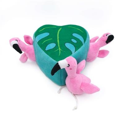ZippyPaws Zippy Burrows - Flamingos in Monstera