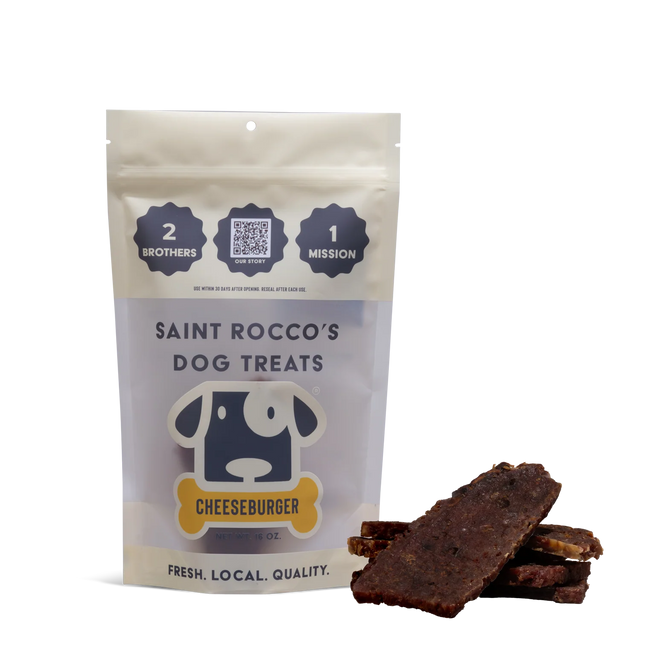 Saint Rocco's Cheeseburger Dog Treats-16 oz