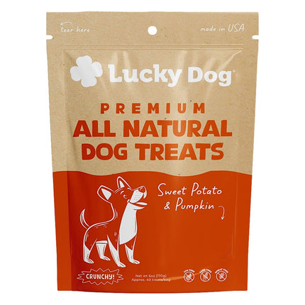 Lucky Dog Crunchy Premium Dog Treats 6oz - Sweet Potato & Pumpkin