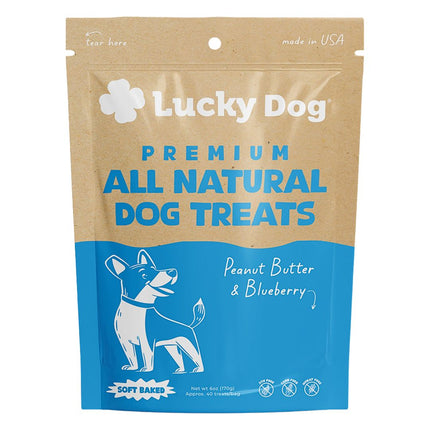 Lucky Dog Soft Baked Premium Dog Treats 6oz - Peanut Butter & Blueberry