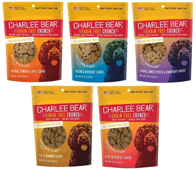 Charlee Bear Grain Free Crunch Dog Treats 8 Oz