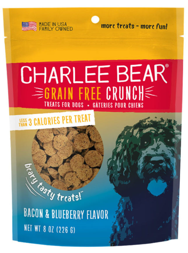 Charlee Bear Grain Free Bear Crunch Treats Bacon & Blueberry 8 oz.