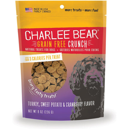 Charlee Bear Grain Free Bear Crunch Treats Turkey, Sweet Potato & Cranberry 8 oz.