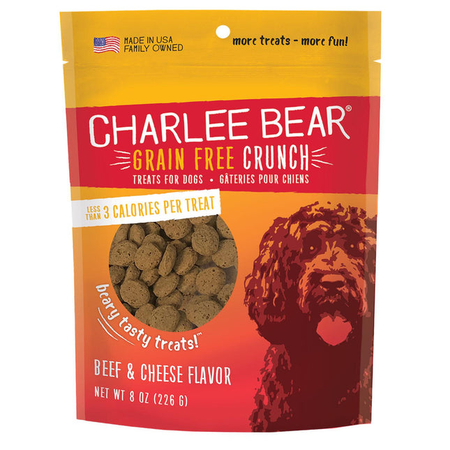 Charlee Bear Grain Free Bear Crunch Treats Beef & Cheese 8 oz.