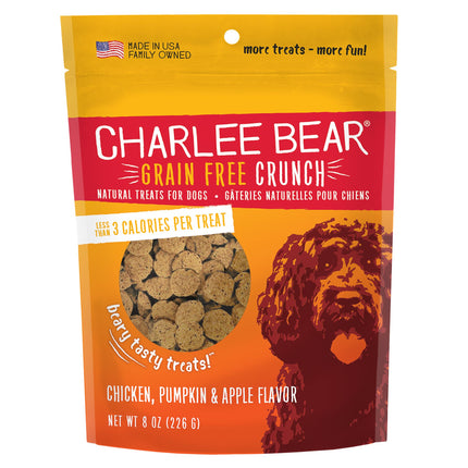 Charlee Bear Grain Free Bear Crunch Treats Chicken, Pumpkin & Apple 8 oz.