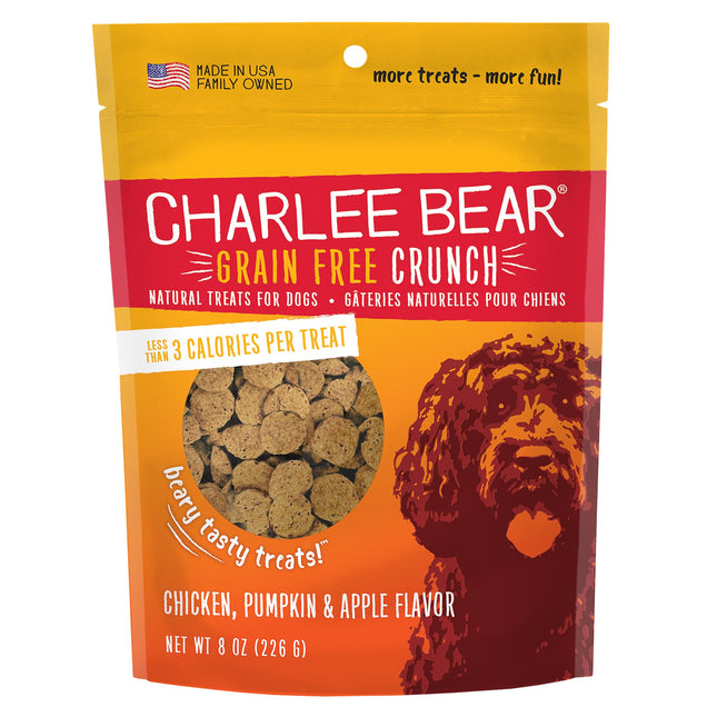 Charlee Bear Grain Free Bear Crunch Treats Chicken, Pumpkin & Apple 8 oz.