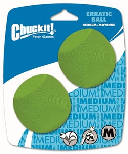Chuckit! Erratic Balls 2 Pack - Medium