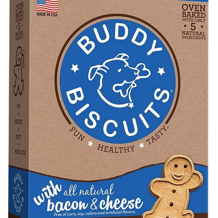 Buddy Biscuits Original Oven Baked Dog Treats - Bacon & Cheese 16 oz.
