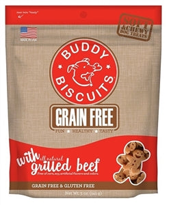 Buddy Biscuits Grain Free Soft & Chewy Treat - Slow Roasted Beef 5 oz