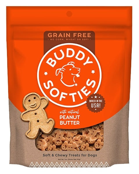 Buddy Biscuits Grain Free Soft & Chewy Treat - Homestyle Peanut Butter 5 oz