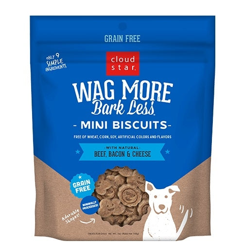 Cloud Star Wag More Bark Less Mini Biscuits Beef, Bacon & Cheese