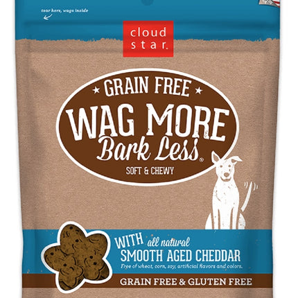 Cloud Star Wag More Bark Less Grain Free Soft & Chewy Treats with Smooth Aged Cheddar 5 Oz