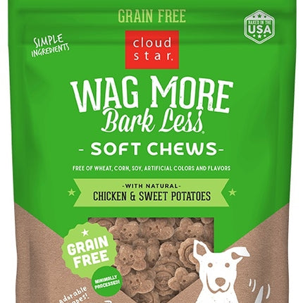 Cloud Star Wag More Bark Less Grain Free Soft & Chewy Treats with Chicken & Sweet Potato 5 Oz