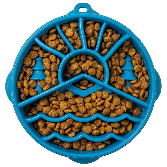 Outward Hound Fun Feeders Mountain Large Blue