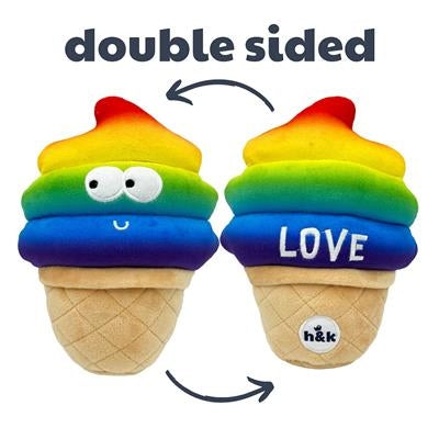 Fro-Yo Pride Cone Dog Toy Large