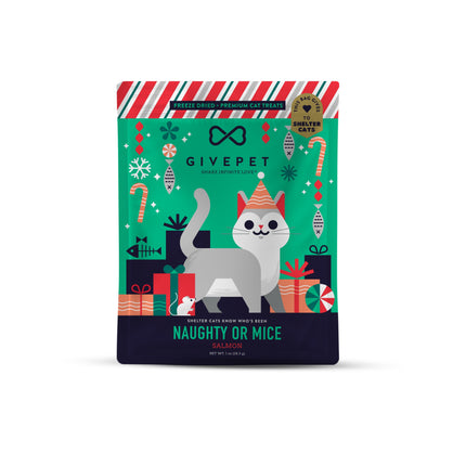 GivePet Holiday Cat Treats Naughty or Mice 1oz