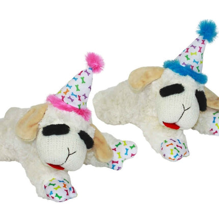 Multipet Lambchop w/ Birthday Hat Blue - 10.5"