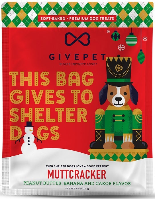 GivePet Holiday Dog Treats Muttcracker 6 Oz.
