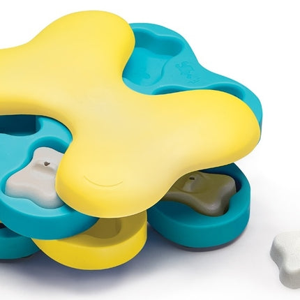 Nina Ottosson Dog Tornado Interactive Treat Puzzle Dog Toy, Blue - Level 2 (Intermediate)