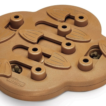 Nina Ottosson Dog Hide N' Slide Interactive Treat Puzzle Dog Toy, Tan - Level 2 (Intermediate)