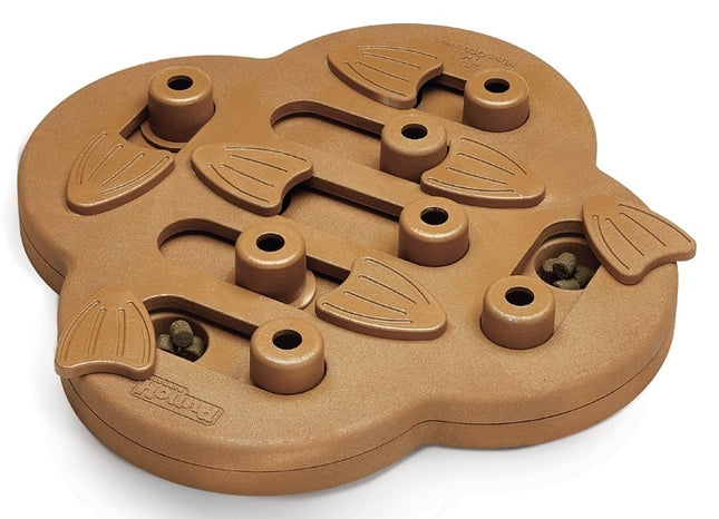 Nina Ottosson Dog Hide N' Slide Interactive Treat Puzzle Dog Toy, Tan - Level 2 (Intermediate)