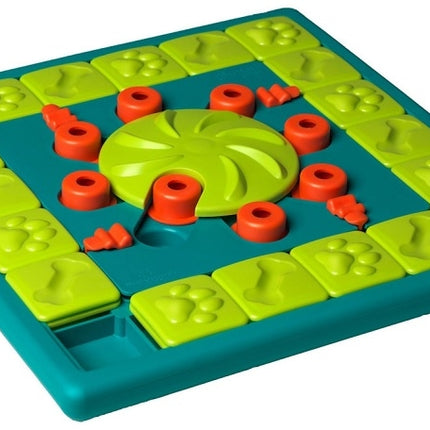 Nina Ottosson MultiPuzzle Interactive Dog Treat Puzzle Toy, Blue - Level 4 (Expert)