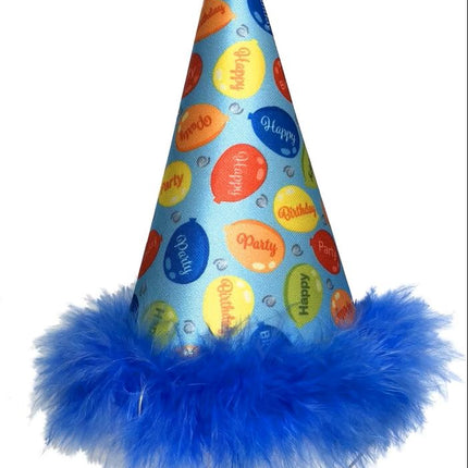 Party Time Party Hat Blue - Large