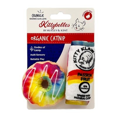 Pride Donut & Kitty Klaw Passion Fruit 2pk Plush Cat Toy