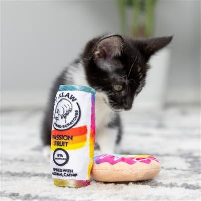 Pride Donut & Kitty Klaw Passion Fruit 2pk Plush Cat Toy