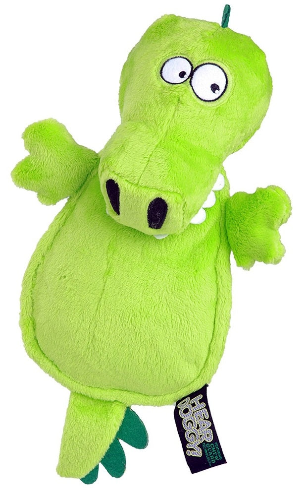 Hear Doggy - Flats Green Gator with Chew Guard