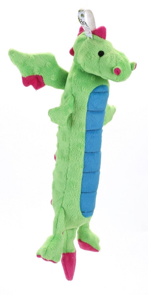 GoDog Skinny Dragon - Green Small with Chew Guard Technology