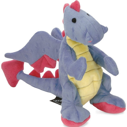 GoDog Dragon Chew Guard Squeaky Plush Dog Toy Large
