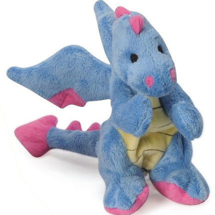 GoDog Dragon Chew Guard Squeaky Plush Dog Toy Small