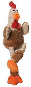 GoDog Checkers - Skinny Brown Rooster Small with Chew Guard Technology