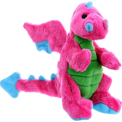 GoDog Dragon Chew Guard Squeaky Plush Dog Toy Large