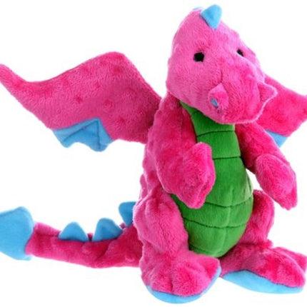 GoDog Dragon Chew Guard Squeaky Plush Dog Toy Small