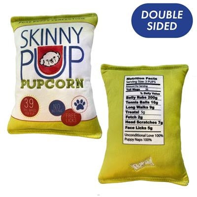 Skinny Pup Pupcorn Dog Toy Small (Double Sided)