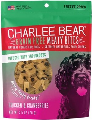 Charlee Bear Dog Meaty Bites Chicken & Cranberry 2.5oz.
