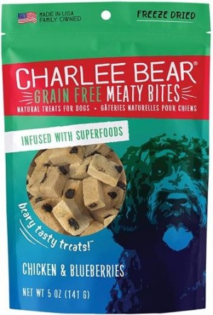 Charlee Bear Dog Meaty Bites Chicken & Blueberry 5oz