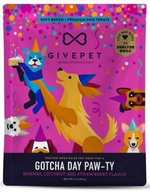 GivePet Dog Treats Gotcha Day Paw-ty 6 Oz.