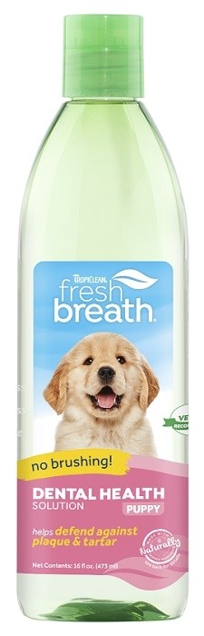 TropiClean Fresh Breath No Brushing Dental Health Solution Puppy 16 oz