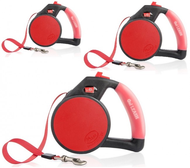 Wigzi Gel Leash Retractable Red