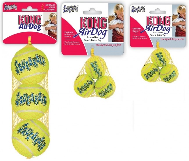 Kong AirDog Squeaker Tennis Balls 3Pk.