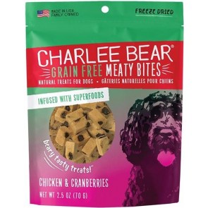 Charlee Bear Dog Meaty Bites Chicken & Cranberry 2.5oz.