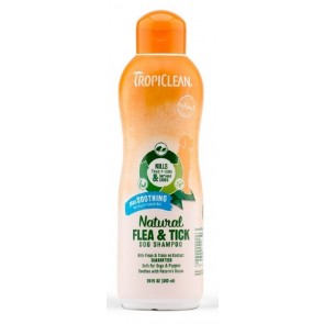 TropiClean Natural Flea & Tick + Soothing Shampoo 20 oz