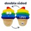 Fro-Yo Pride Cone Dog Toy